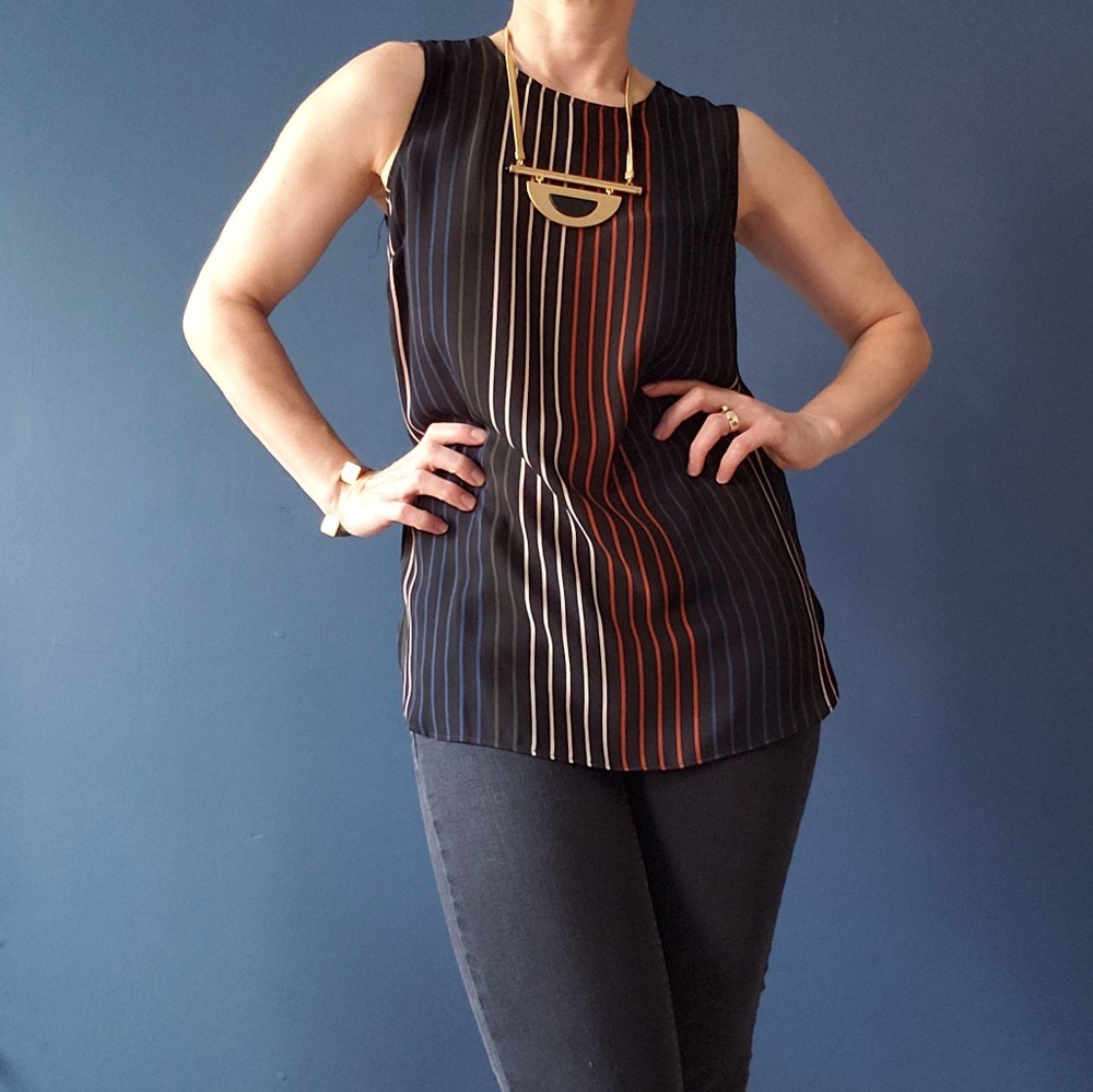 SOLD Multi-color stripe tank